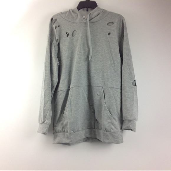 Tops - New Women's Hooded SweatShirt With Holes Size S